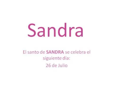 Origen y significado del nombre Sandra - YouTube