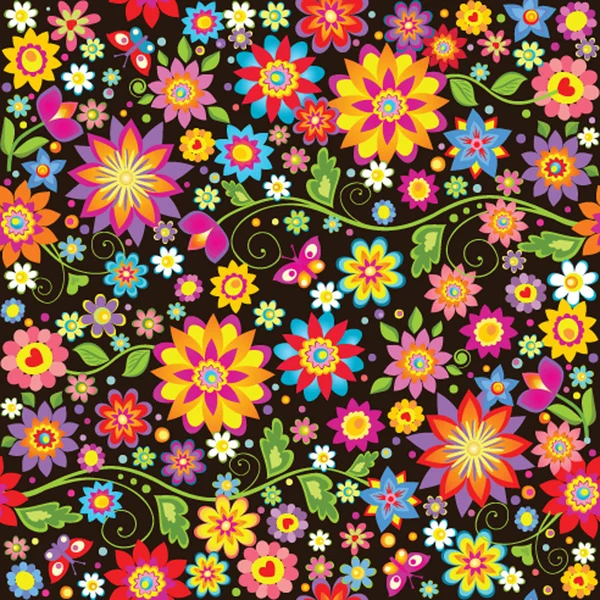 Papel tapiz floral sin fisuras Vintage — Vector stock ...