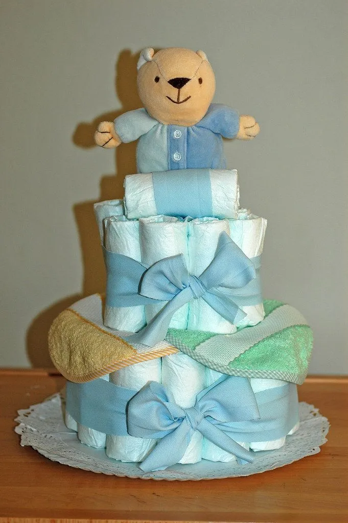 Pastel de pañales para niño | Todo un tradicional azul. | Flickr Pastel de pañales para niño | Todo un tradicional azul. | Flickr