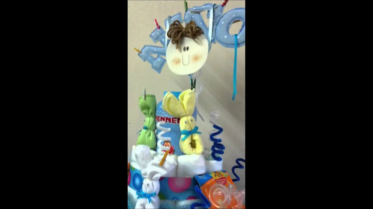 PASTEL DE PAÑALES PARA NIÑO - YouTube PASTEL DE PAÑALES PARA NIÑO - YouTube