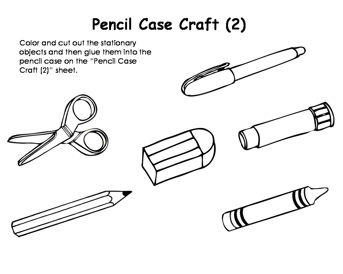 pencilcasecraft Colouring Pages