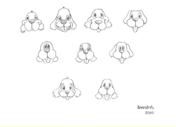 Caritas de perros para dibujar - Imagui
