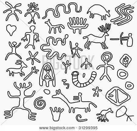 Petroglyph Vectors, Stock Photos & Illustrations | Bigstock