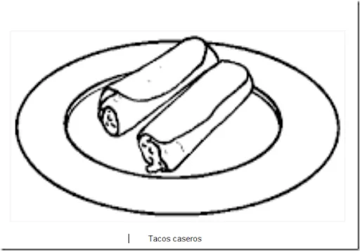 pintar y jugar: Dibujos comida mexicana para colorear