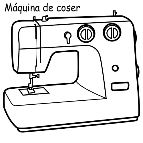 Pinto Dibujos: Máquina de coser para colorear
