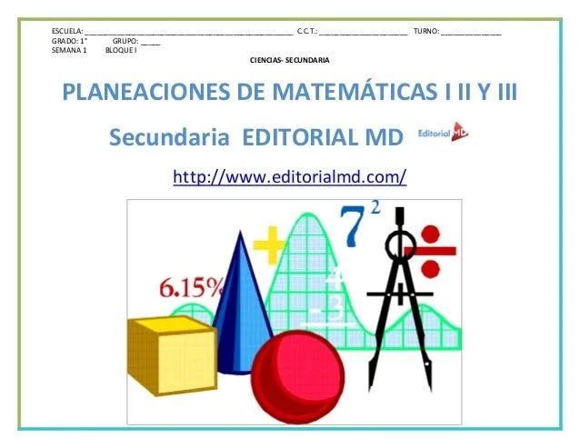 Planeacion de matematicas secundaria 1 2 y 3 grado planificacion pa…