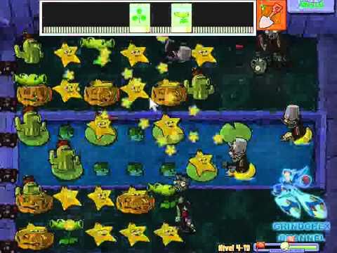 Plantas vs Zombies - Level 4-10 (Español) - YouTube