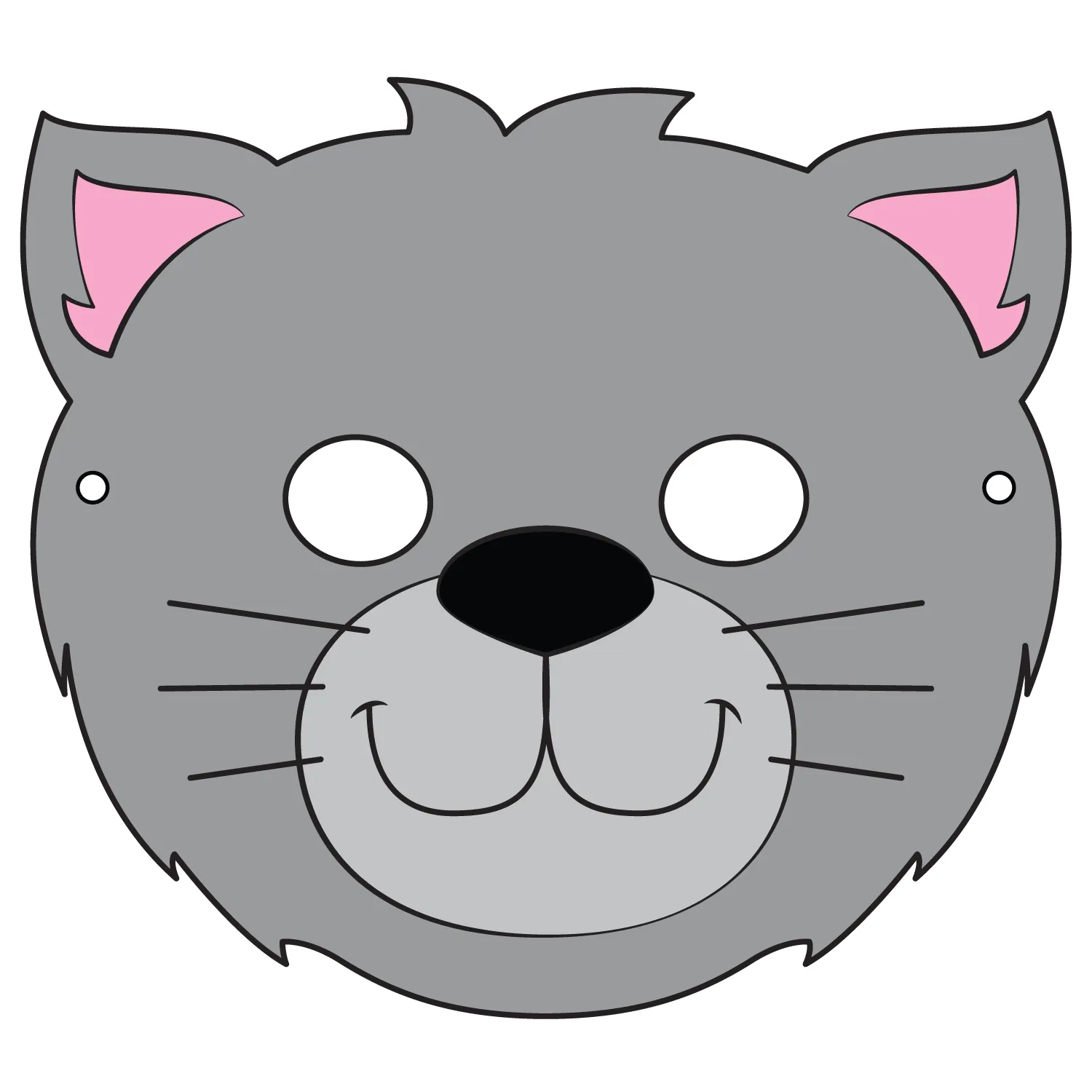 Plantilla de Máscara de Gato | Manualidades de papel para niños