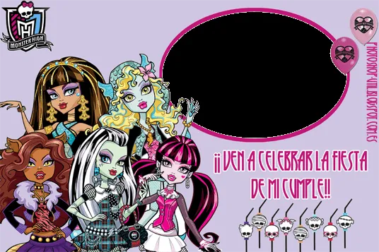 Plantillas, recursos y más: Invitación de Cumpleaños Monster High