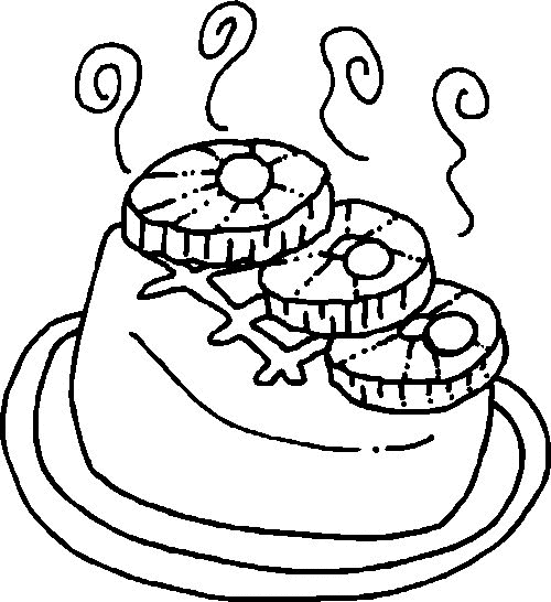 Dibujos de platos de comida para colorear - Imagui