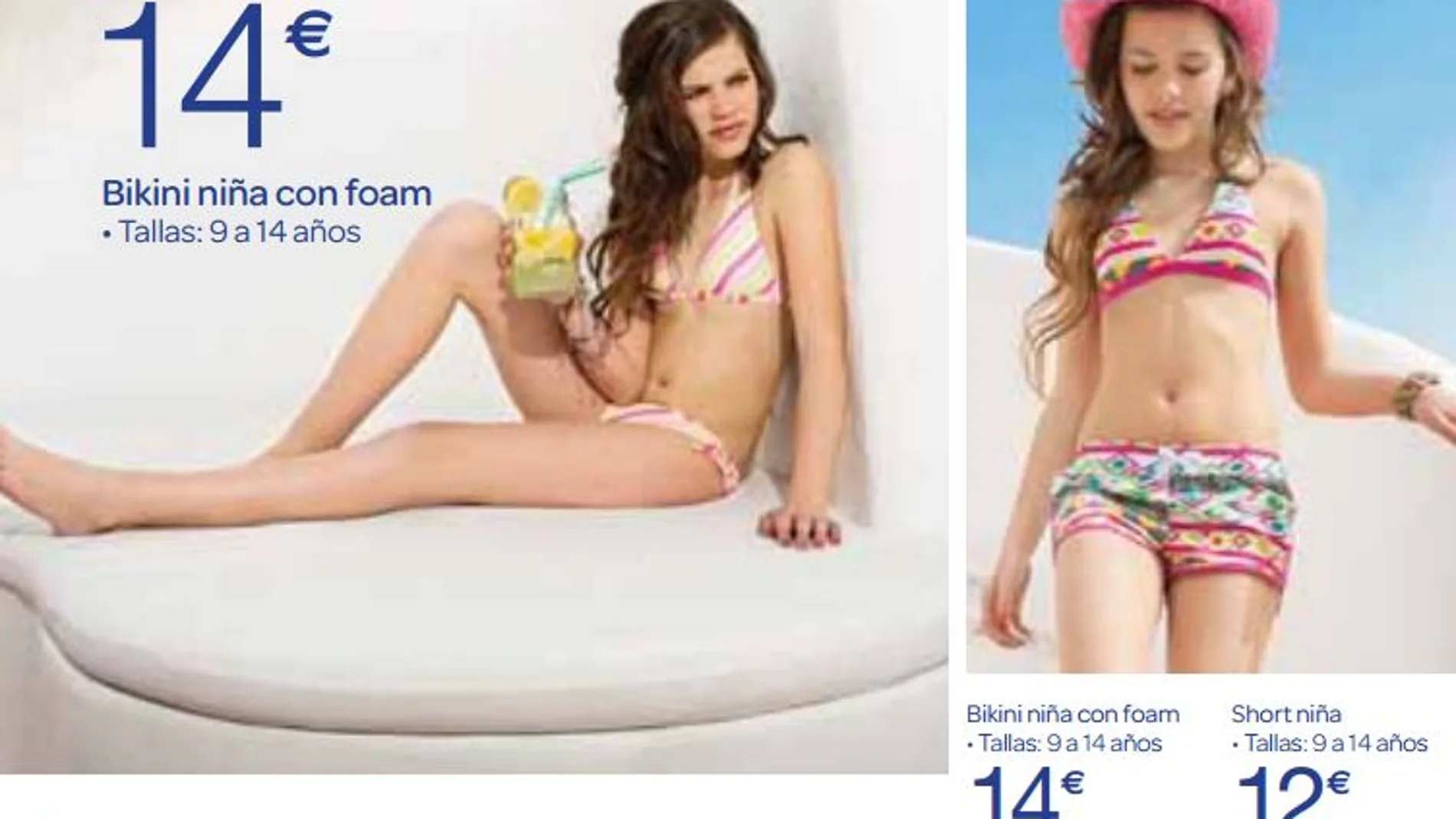 Polémica por la comercialización de un bikini infantil con relleno