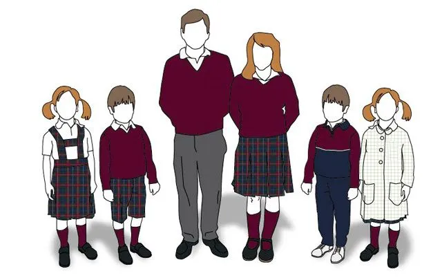 Dibujos de uniformes escolares - Imagui