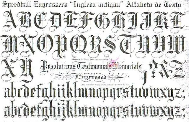 Abecedario de letras goticas para copiar - Imagui