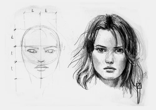 Dibujos a lapiz rostros de frente - Imagui