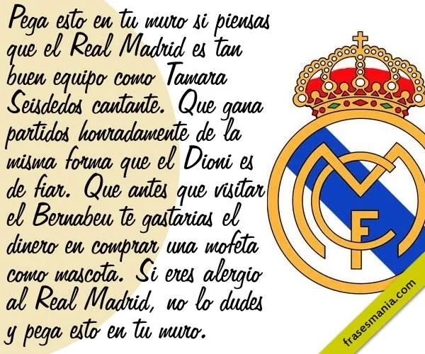 Real madrid con frases - Imagui