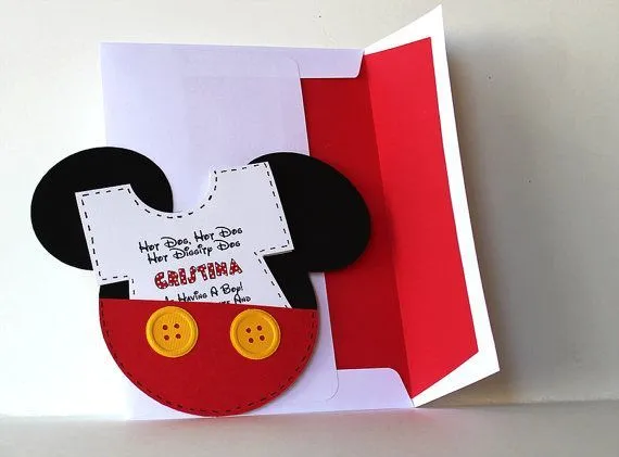 Really cute invitation design. Mickey Mouse Baby Shower ...