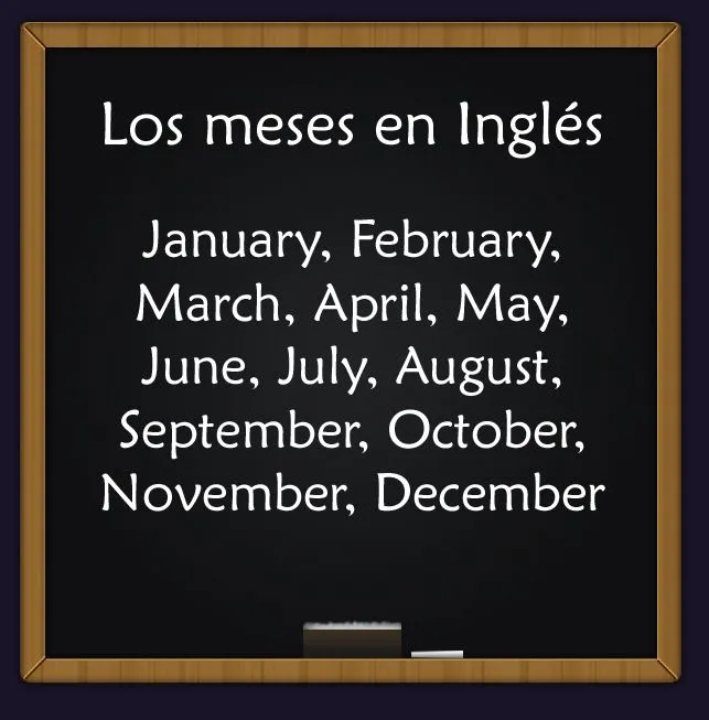 Recursos para el aula de lengua: Nombre de los meses en Inglés.