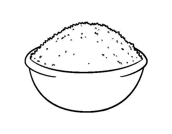 Rice dish coloring page - Coloringcrew.com