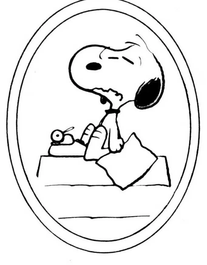Sad snoopy Colouring Pages (page 2)