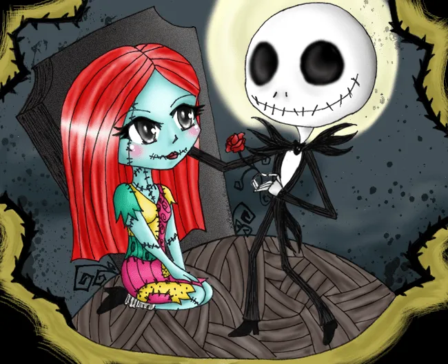 Sally and Jack by raevynewings on DeviantArt