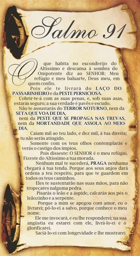Salmo 91 en español para imprimir - Imagui