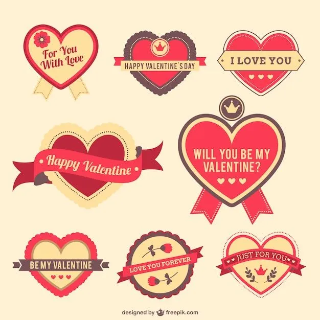 San Valentin Sticker | Fotos y Vectores gratis