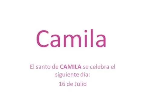 Significado y origen del nombre Camila - YouTube