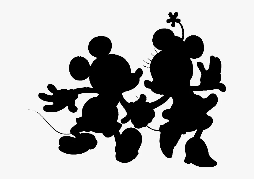 Siluetas De Personajes Disney Para Imprimir Gratis - Mickey And Minnie Mouse  Silhouette, HD Png Download , Transparent Png Image - PNGitem