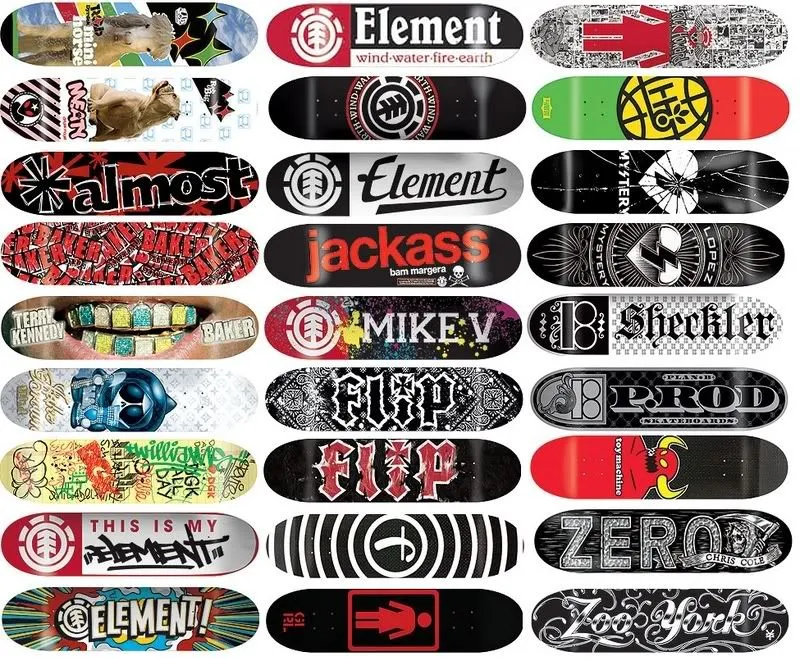 Estos son Skates de Element y de otra marca: