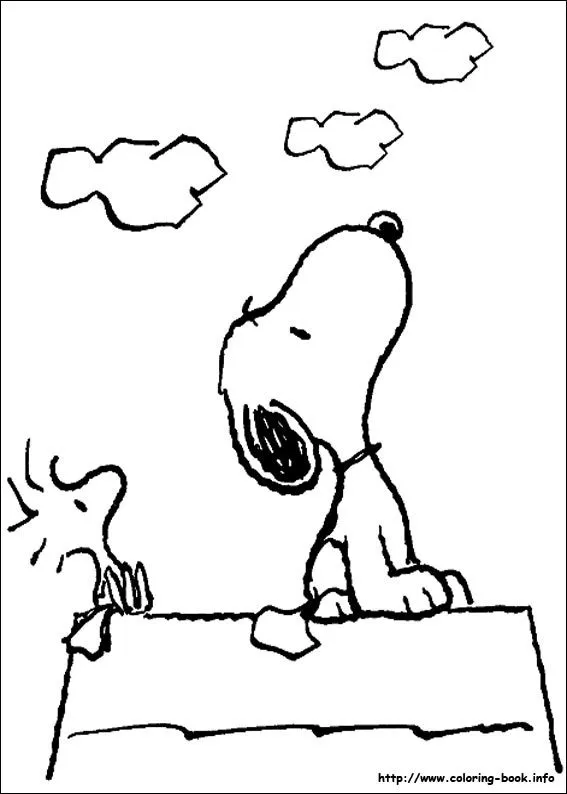 Snoopy coloring pages on Coloring-Book.info