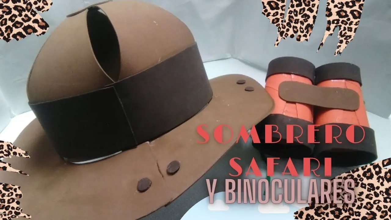 Como hacer sombrero de safari/binoculares de explorador - YouTube