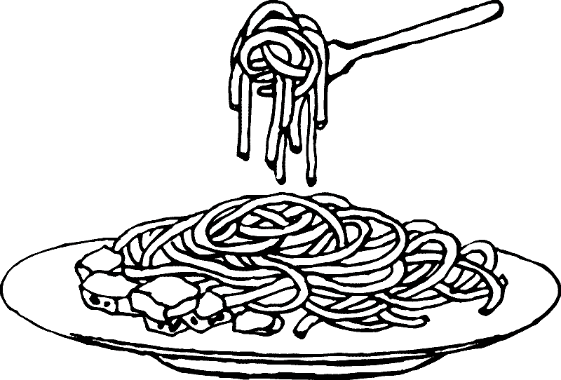 Spaghetti para colorear - Imagui