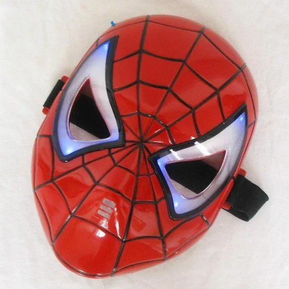 spiderman el hombre araña máscara con led azul de luz los ojos ...
