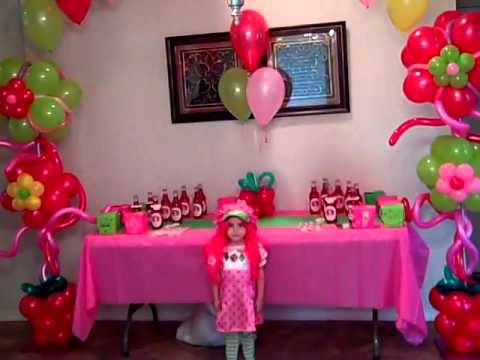 Strawberry Shortcake Themed Birthday Party - YouTube