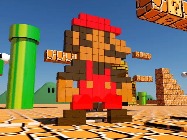 Algunas cosas que suceden: Mario pixeleado ... es ese el término?