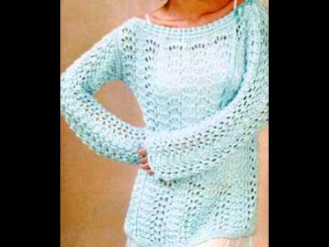 Sueter Mujer Crochet - Ganchillo ( Imagenes de tejidos ) - YouTube