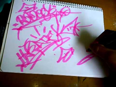 Como hacer una tag o firma de graffiti - YouTube