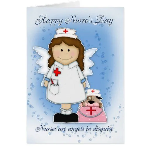Tarjeta del día de la enfermera - ángeles en disfr | Zazzle