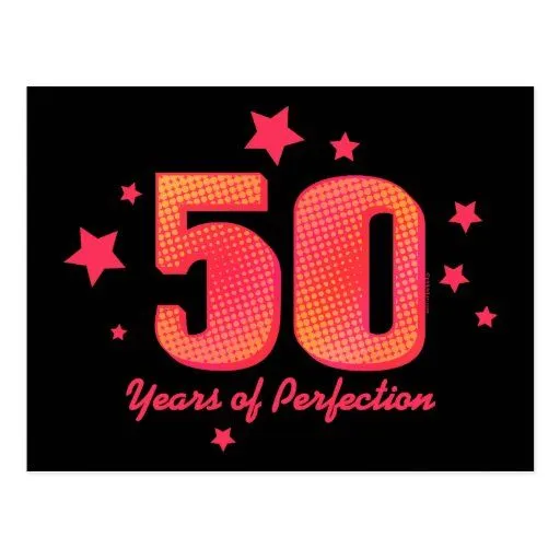Tarjetas 50 Años De Perfección | Invitaciones 50 Años De ...