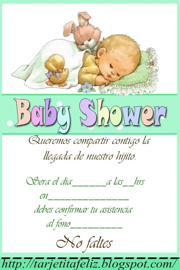 Modelos De Tarjetas Para Baby Shower Para Imprimir Imagui