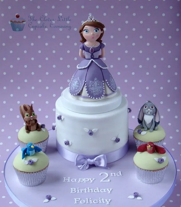 Tarta y cupcakes de la princesa sofia disney | Recetas para ...