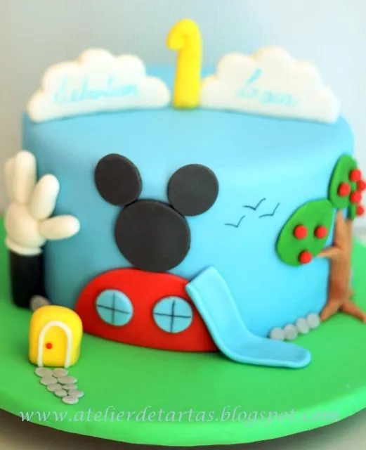 Tarta Fondant Cumpleaños La Casa de Mickey Mouse | Me gusta ...