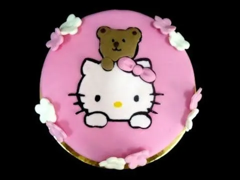 Tarta de Hello Kitty con cartucho de la cricut - YouTube