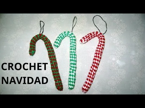Como tejer Bastoncito de Navidad en tejido crochet, tutorial paso ...