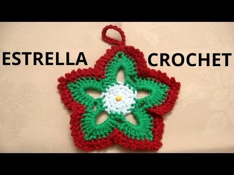 Como tejer estrellas de navidad en tejido crochet tutorial paso a ...