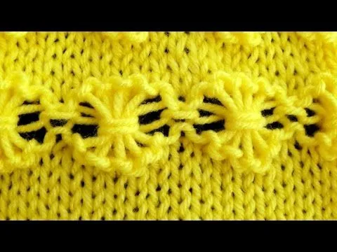 Cómo Tejer Flores-How to Knit Flowers 2 Agujas (162) - YouTube