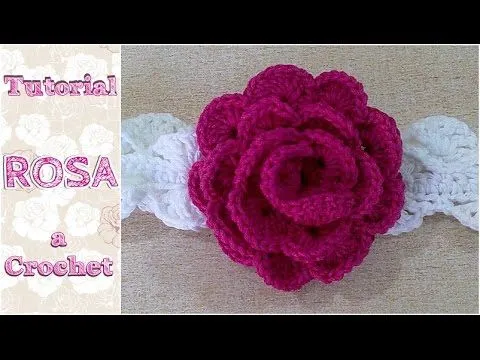 Como tejer una ROSA a crochet ganchillo - YouTube