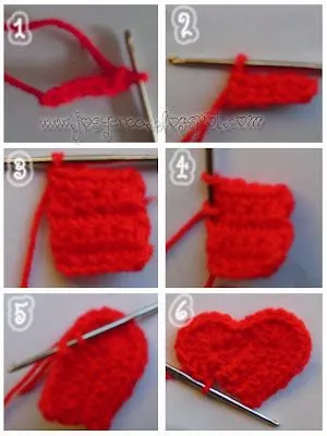  ... ?.?.:* Tejido a Crochet y Más!: Corazón de crochet en 6 pasos