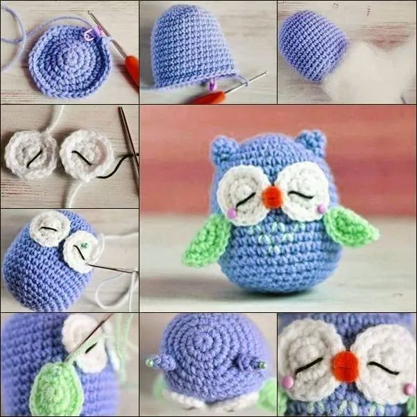 tejidos artesanales en crochet: como tejer una lechuza al crochet ...