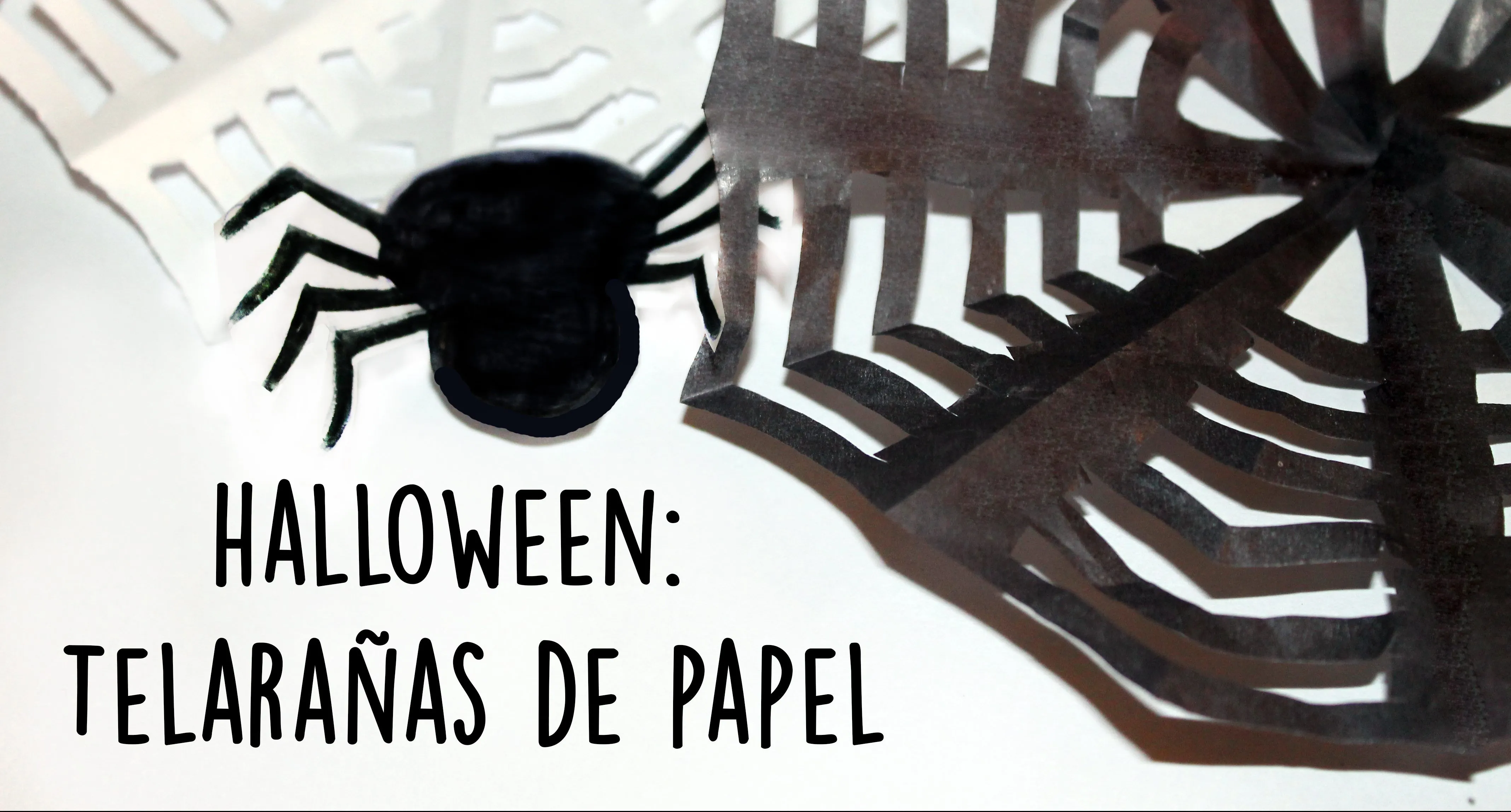 Telarañas de papel para halloween paso a paso - Ideas Creativas